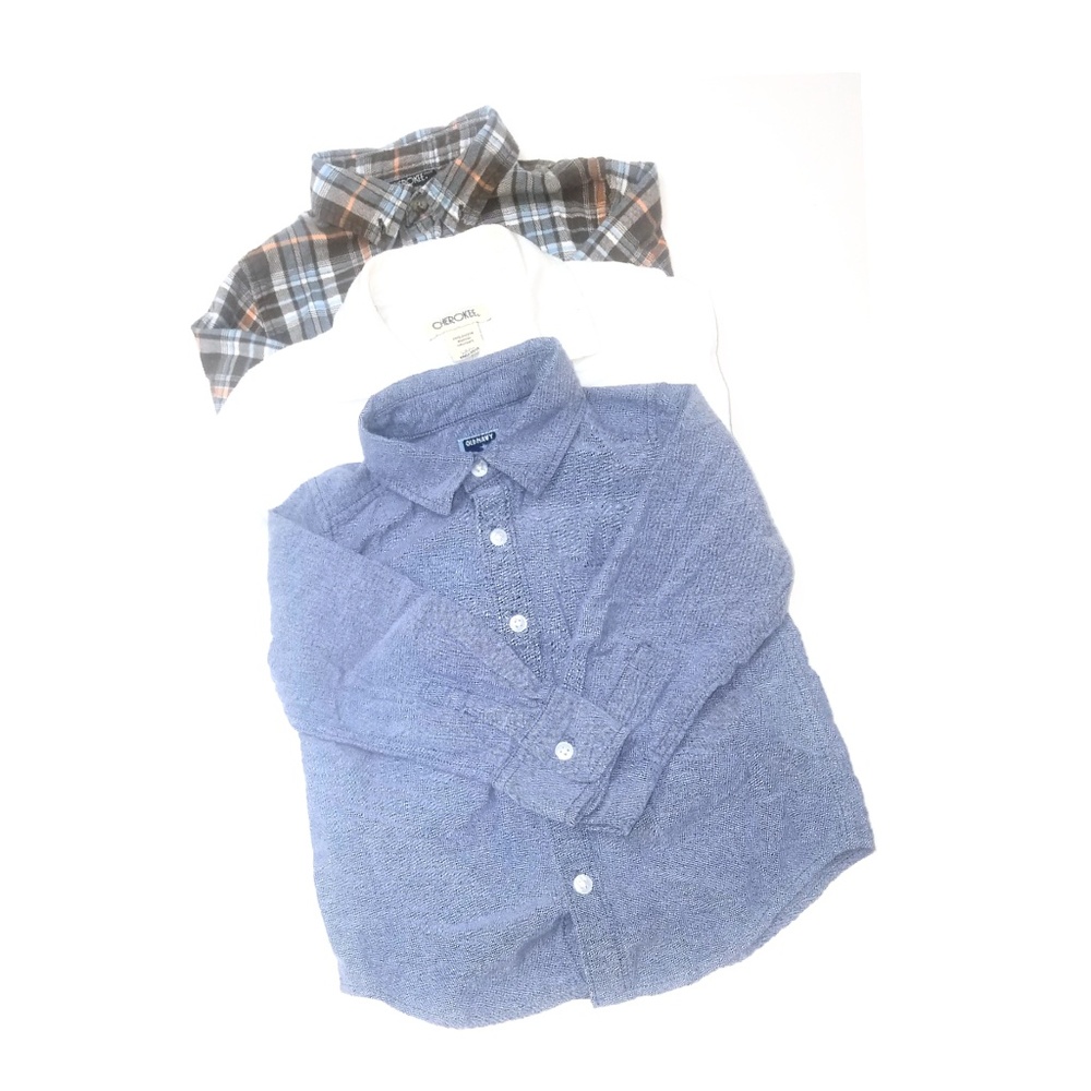 Size 3T Lot Long Sleeved Button Down Shirts